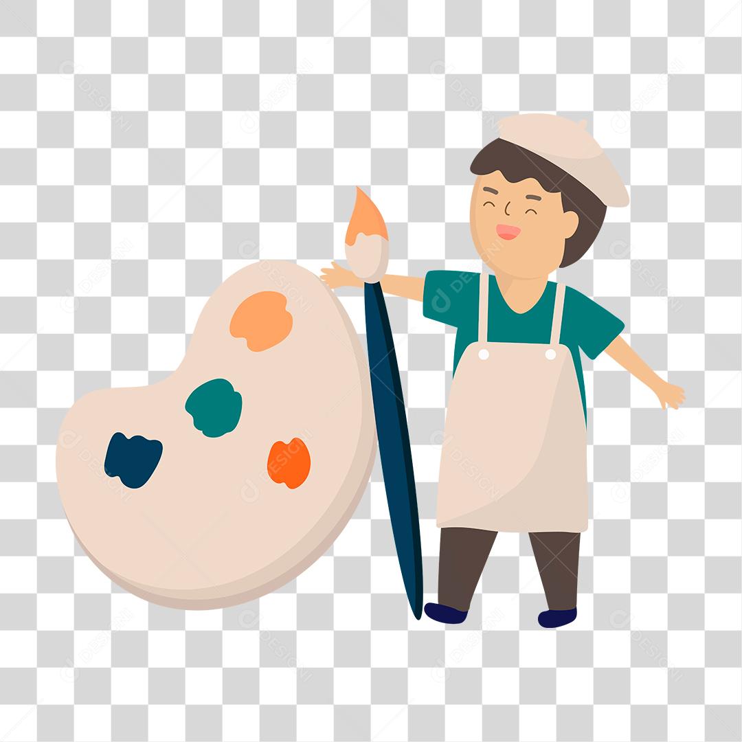 Desenho de artista de quadro folhas