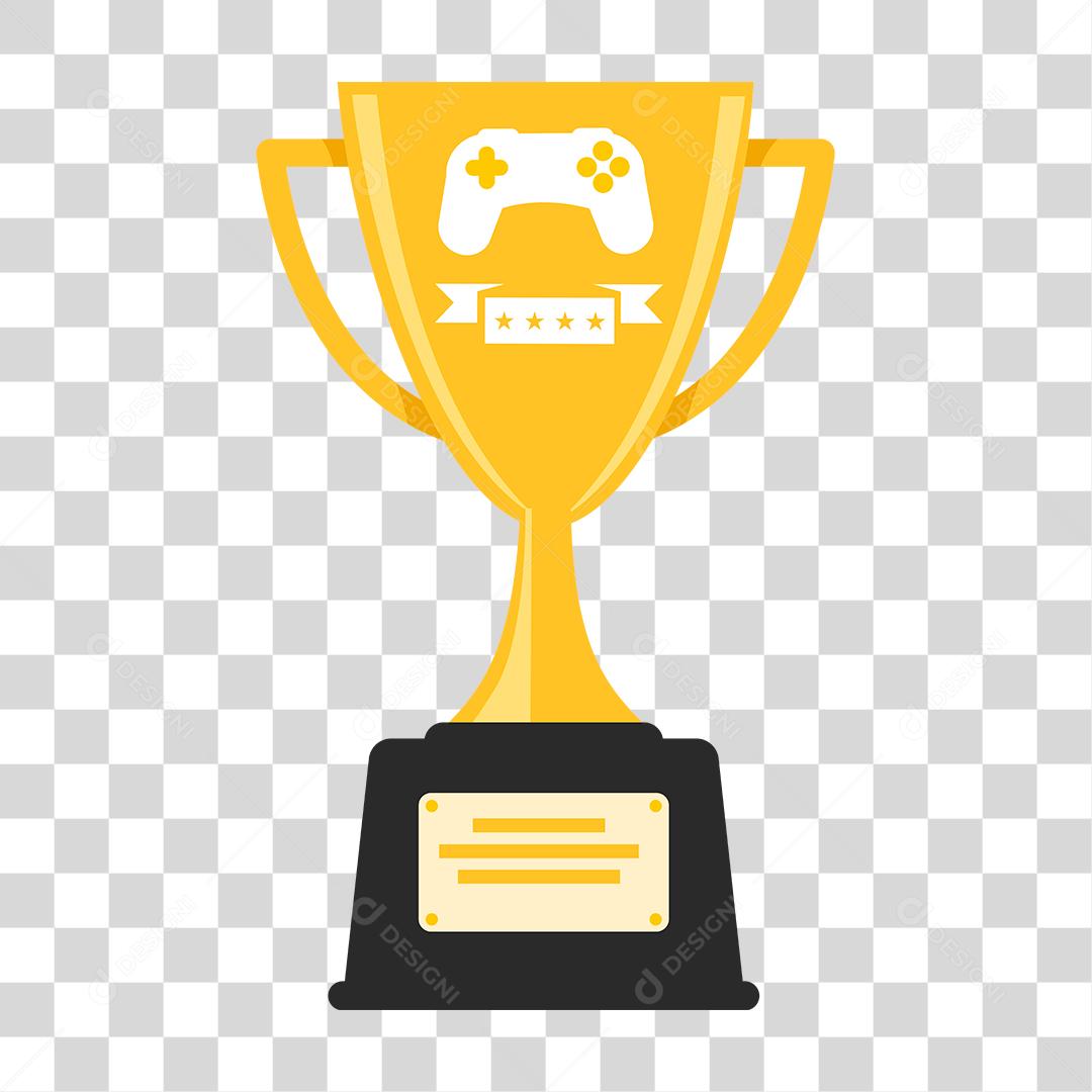 Desenho de troféu dourado