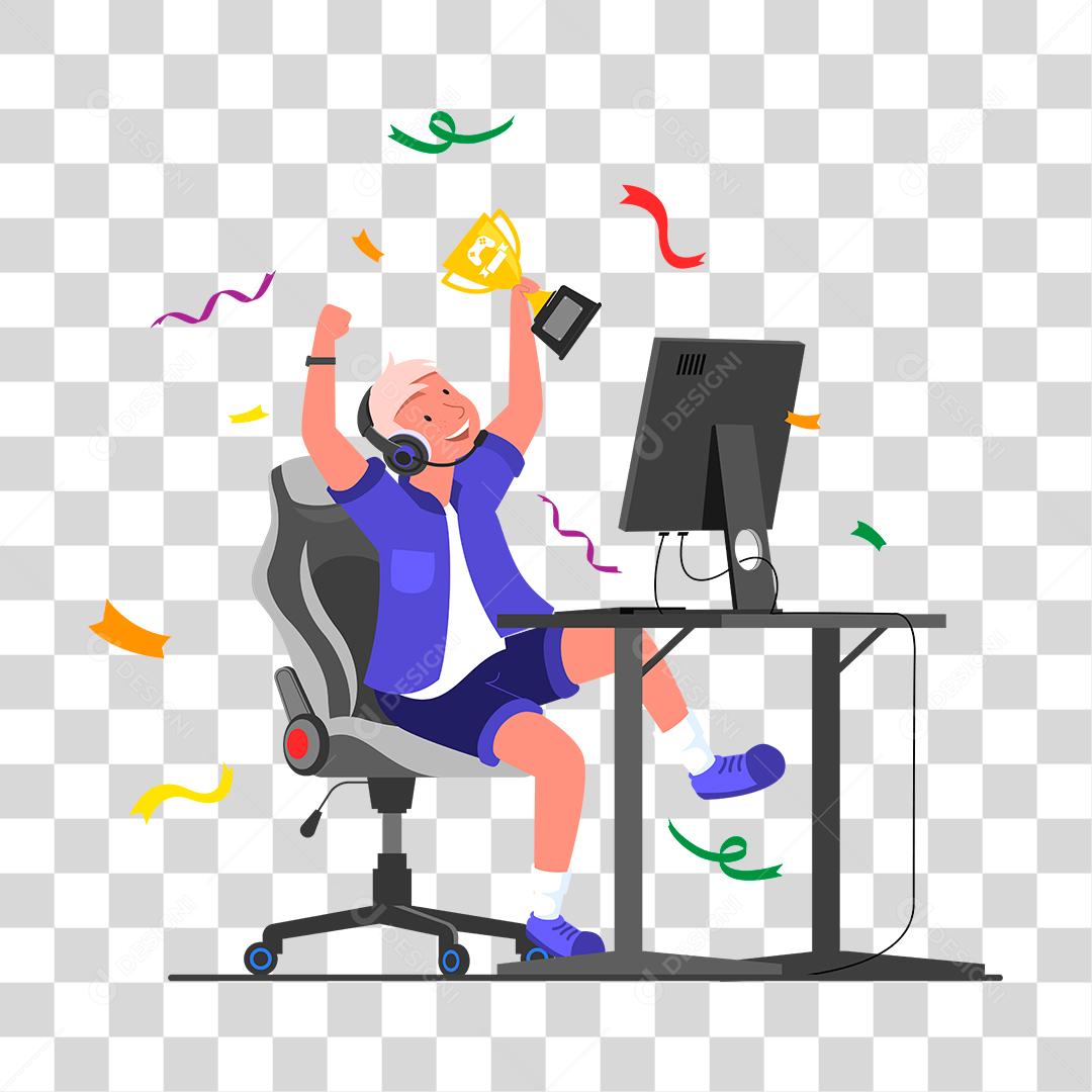 Desenho de pessoas competindo squad jogo computadores