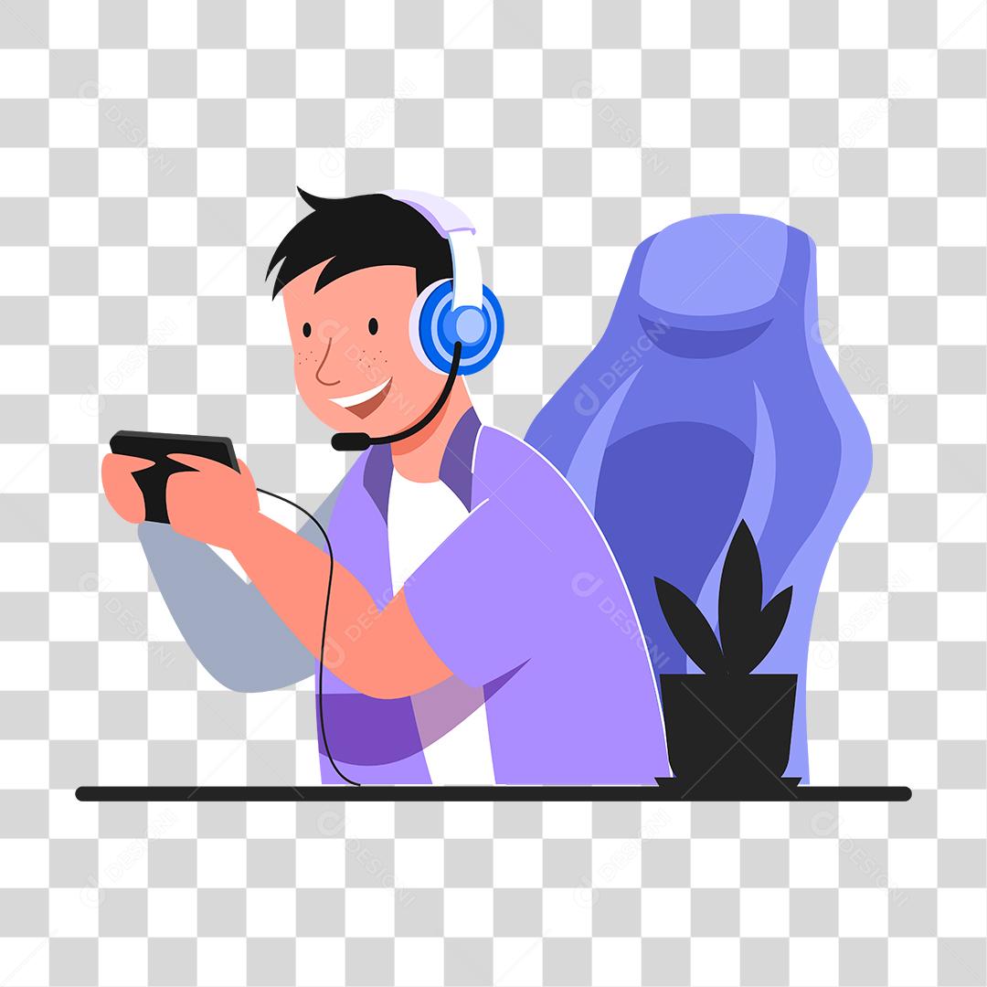 Desenho de pessoas competindo squad jogo computadores