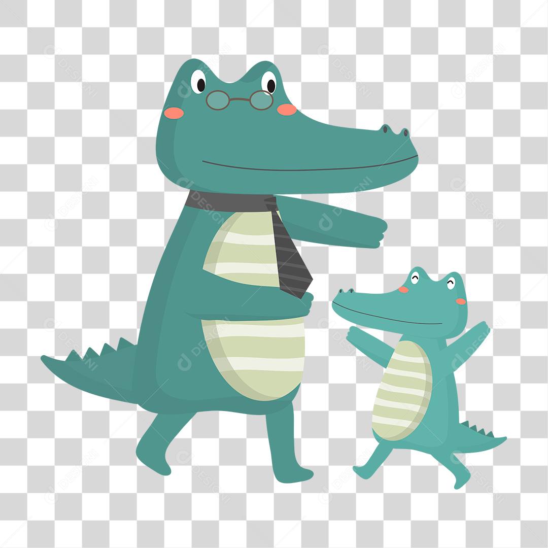 Desenho de um animal em família