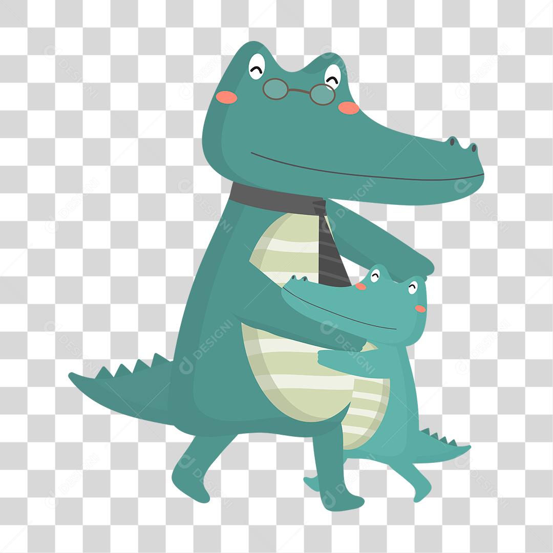 Desenho de dois animais fofos em família