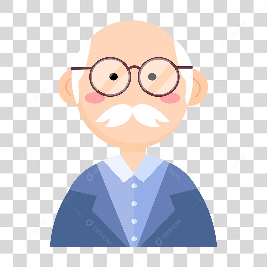 Desenho de homem idoso