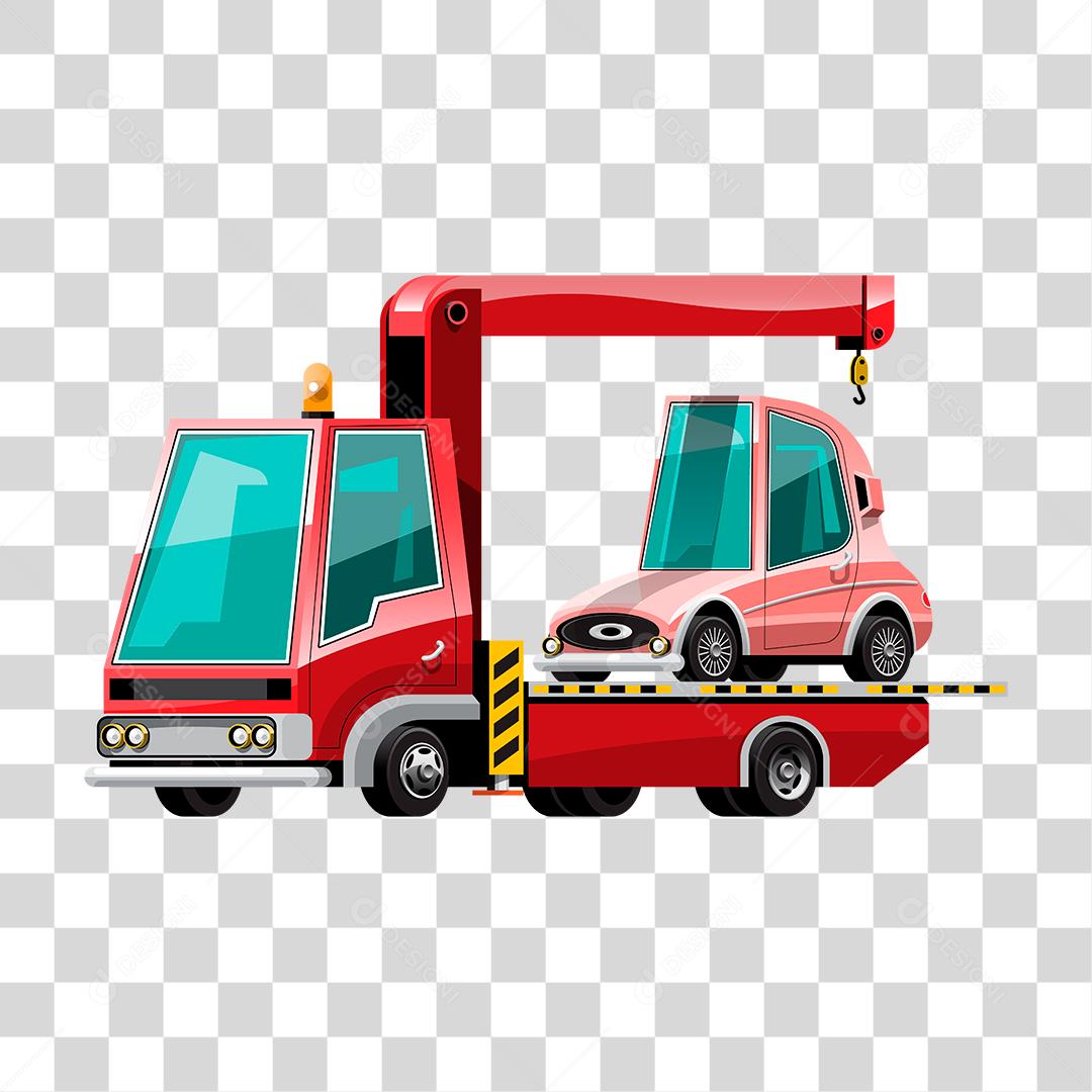 Desenho de carro sobre guincho