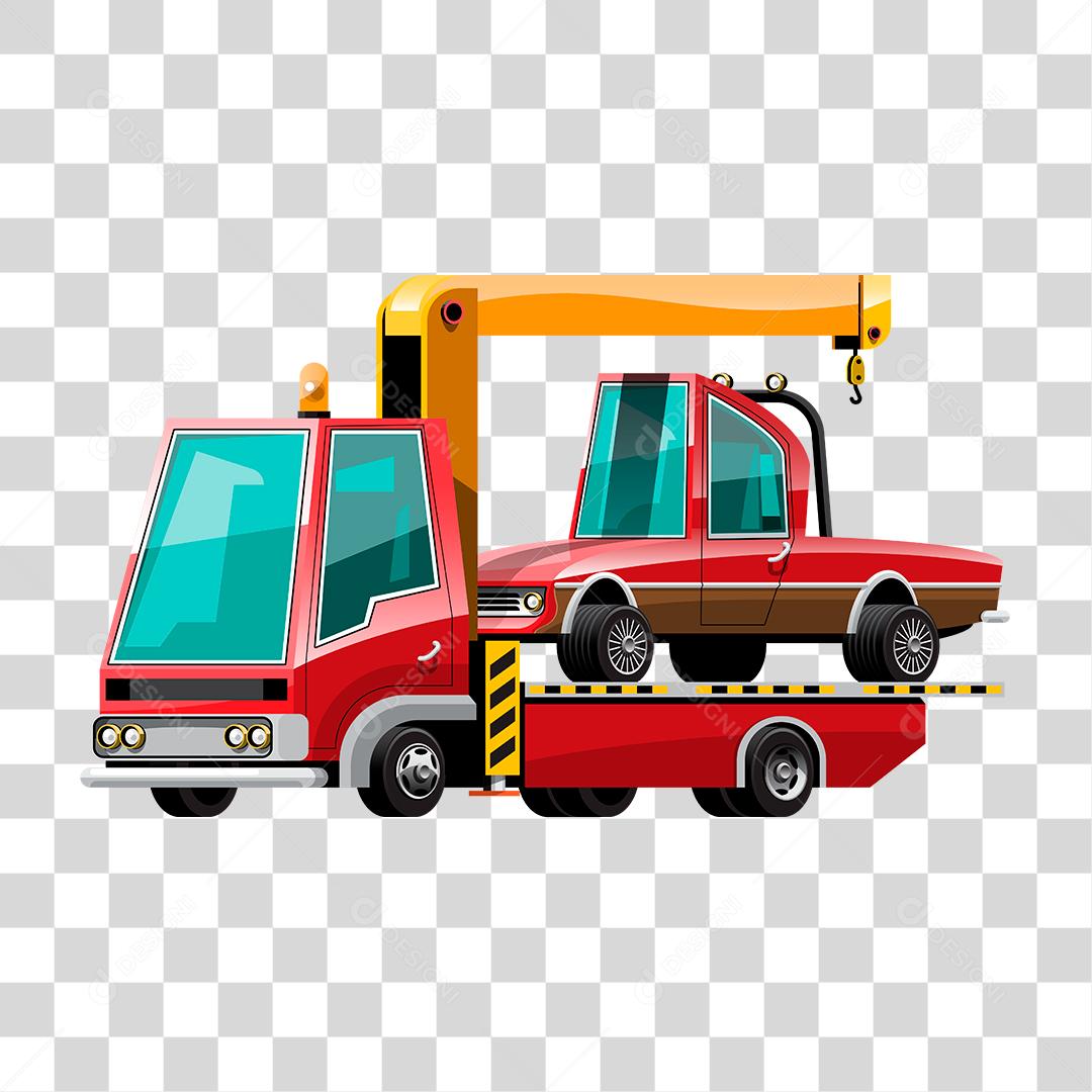 Desenho de carro sobre guincho