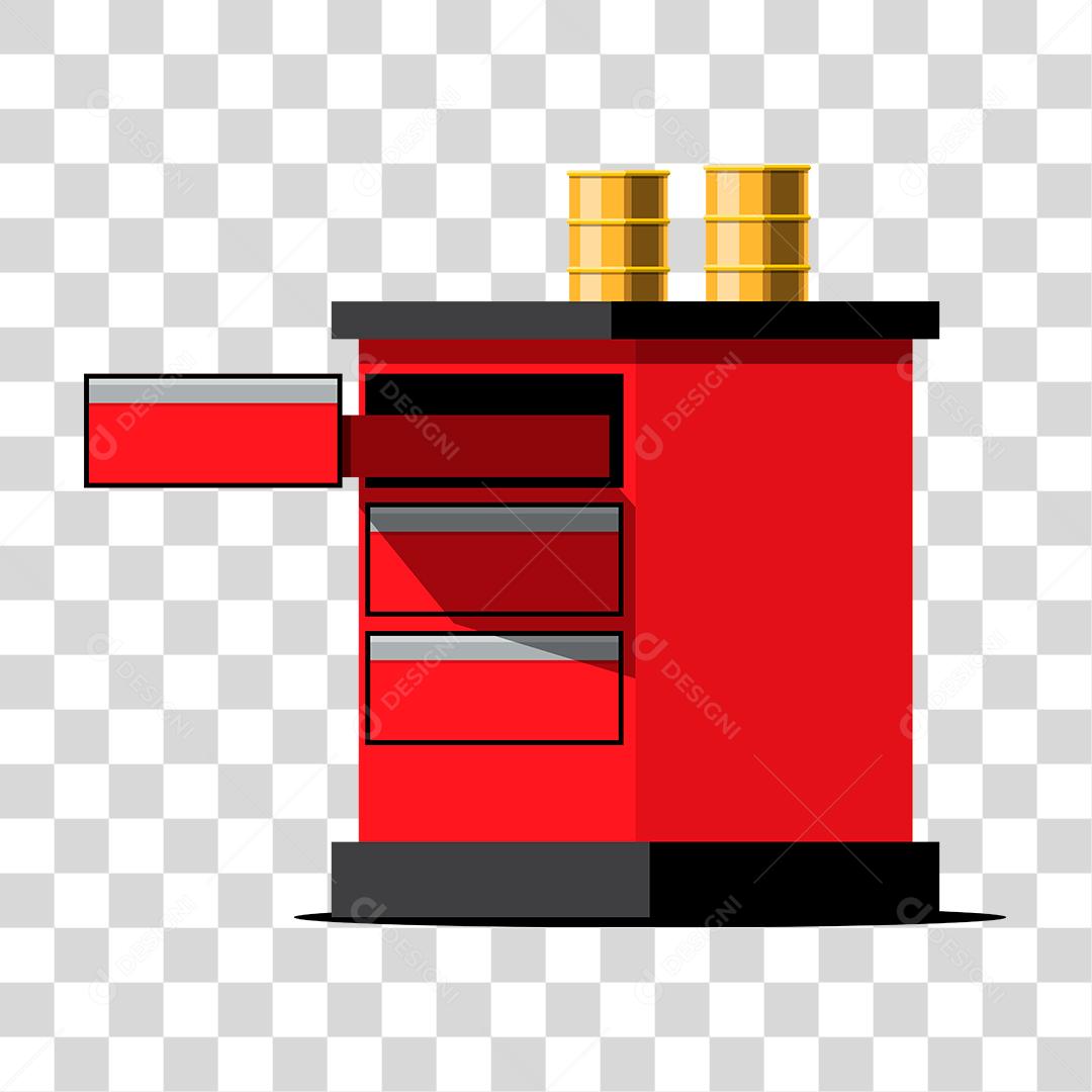 Desenho de instante gaveta latas