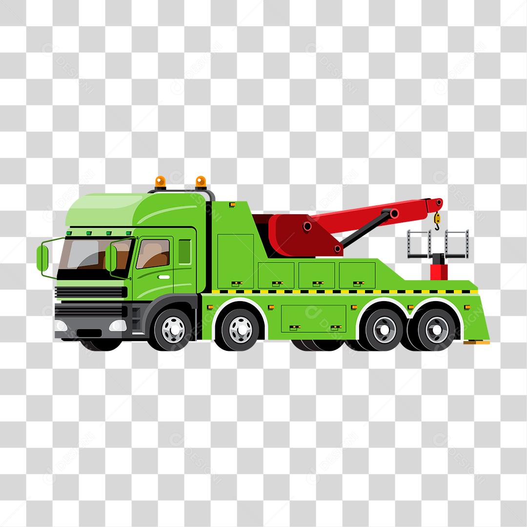 Desenho de guincho pegando carro automóvel