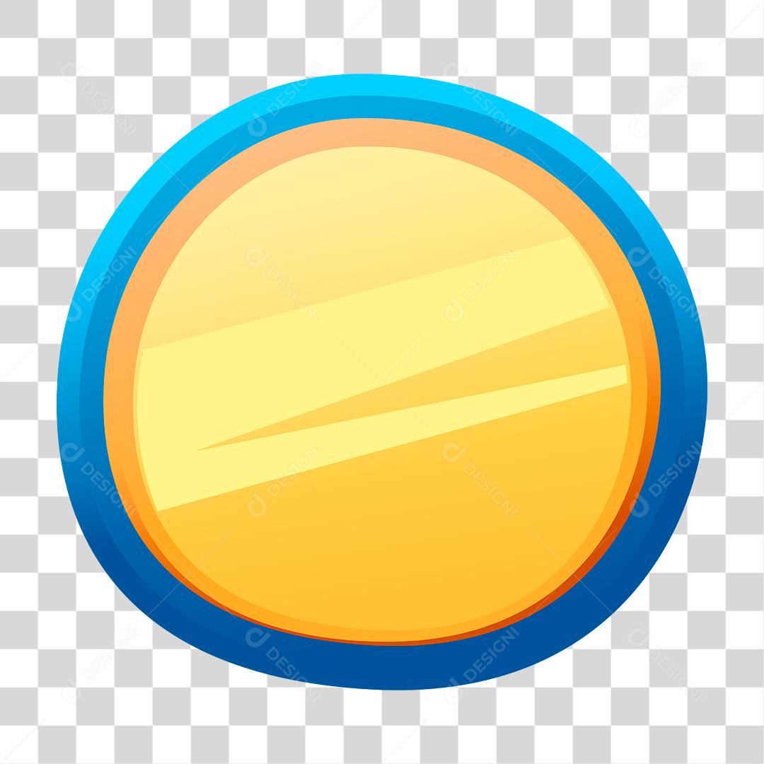 Desenho de botão dourado