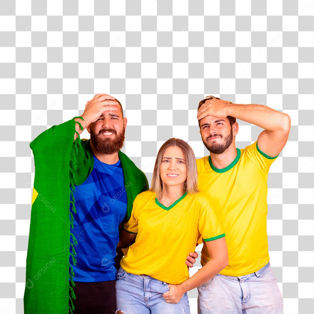 Pessoas jovens torcedores brasileiros