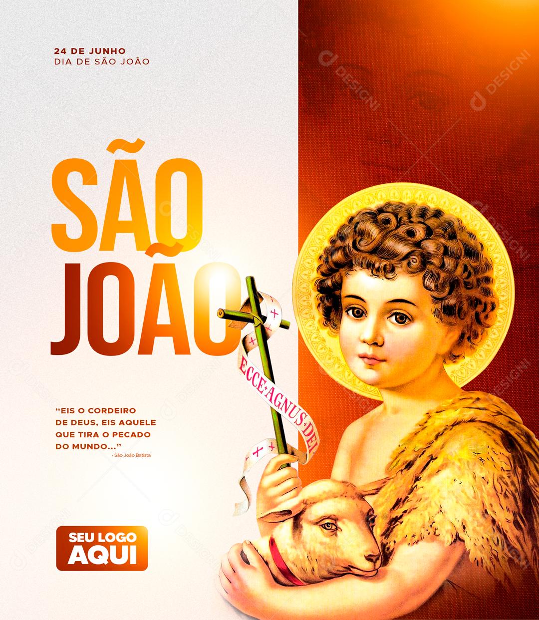 São João Data Comemorativa Santo Social Media PSD Editável