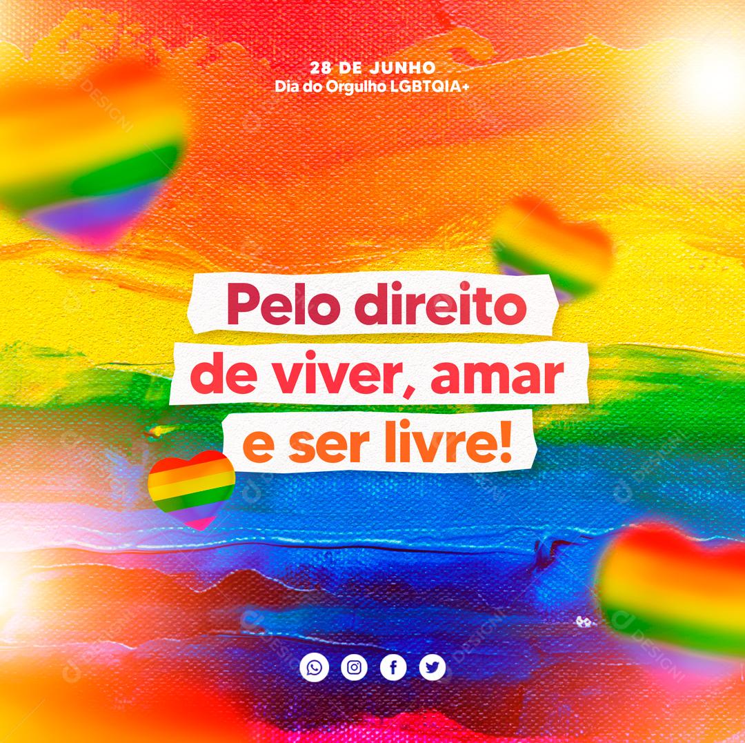 Pelo Direito De Viver Amar e Ser Livre Social Media PSD Editável