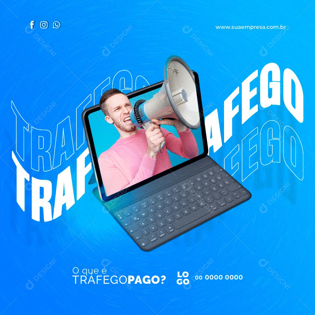O que é Tráfego Pago? Social Media PSD Editável