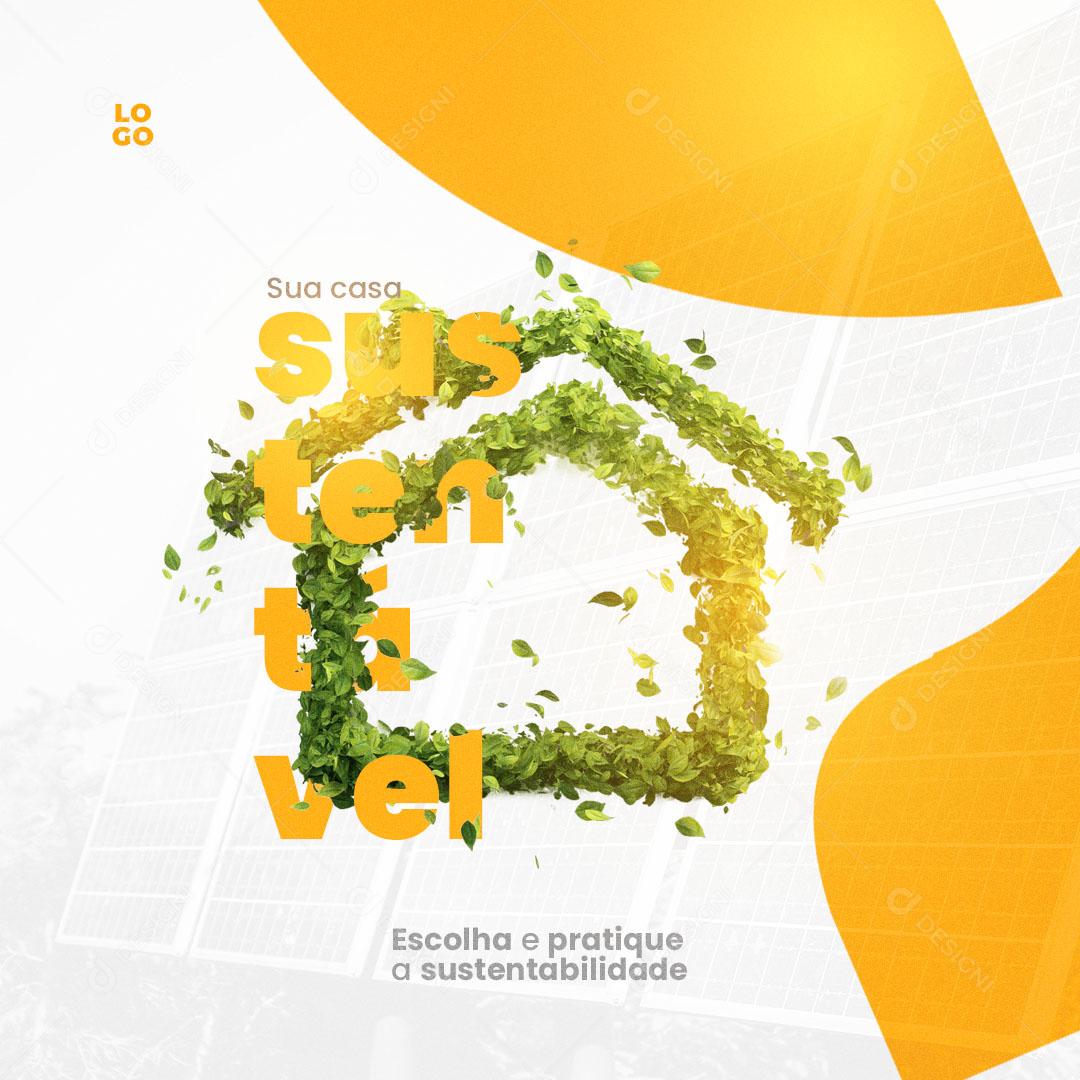 Energia Solar Energia Sustentável Social Media PSD Editável