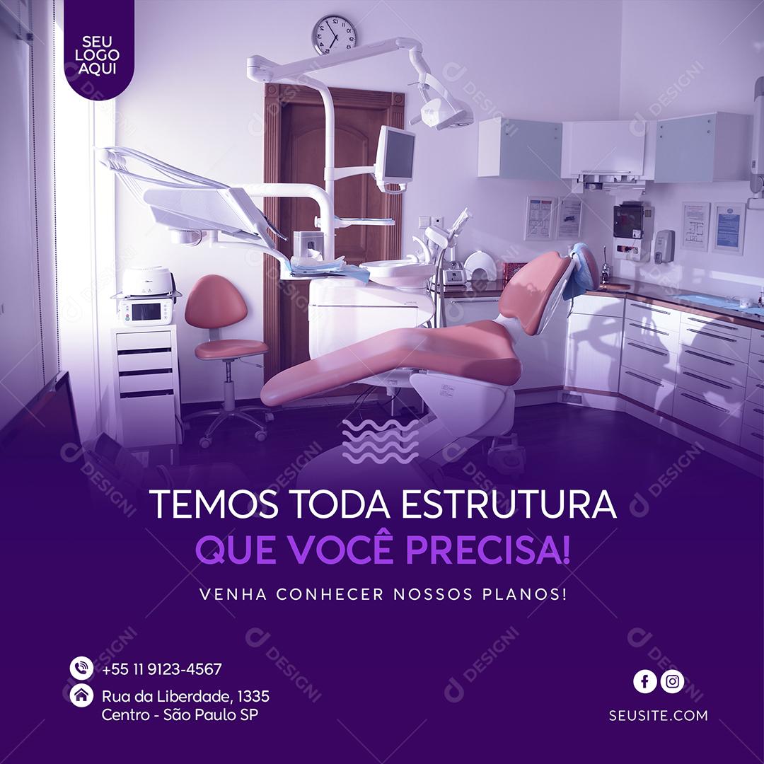 Social Media Temos toda estrutura que você Precisa Dentista SD Editável