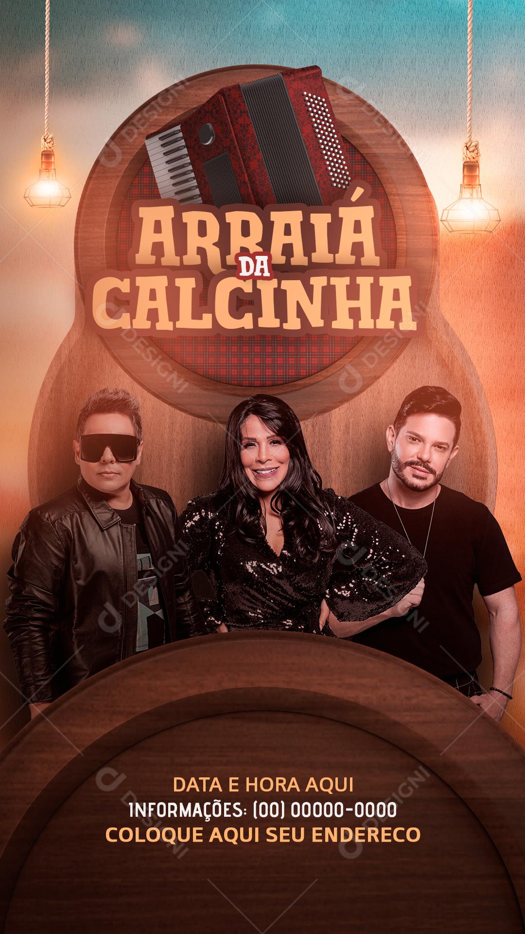 Story Arraiá da Calcinha Preta Flyers Social Media PSD Editável