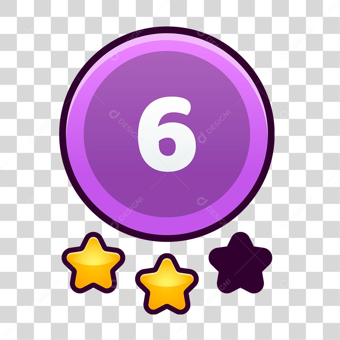 Desenho de botão templete de jogo Level Nível