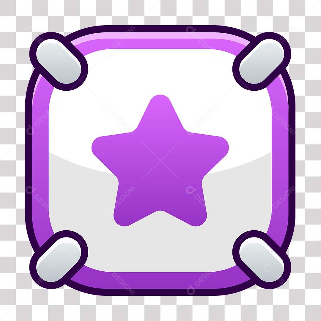 desenho de um quadrado com estrela no centro