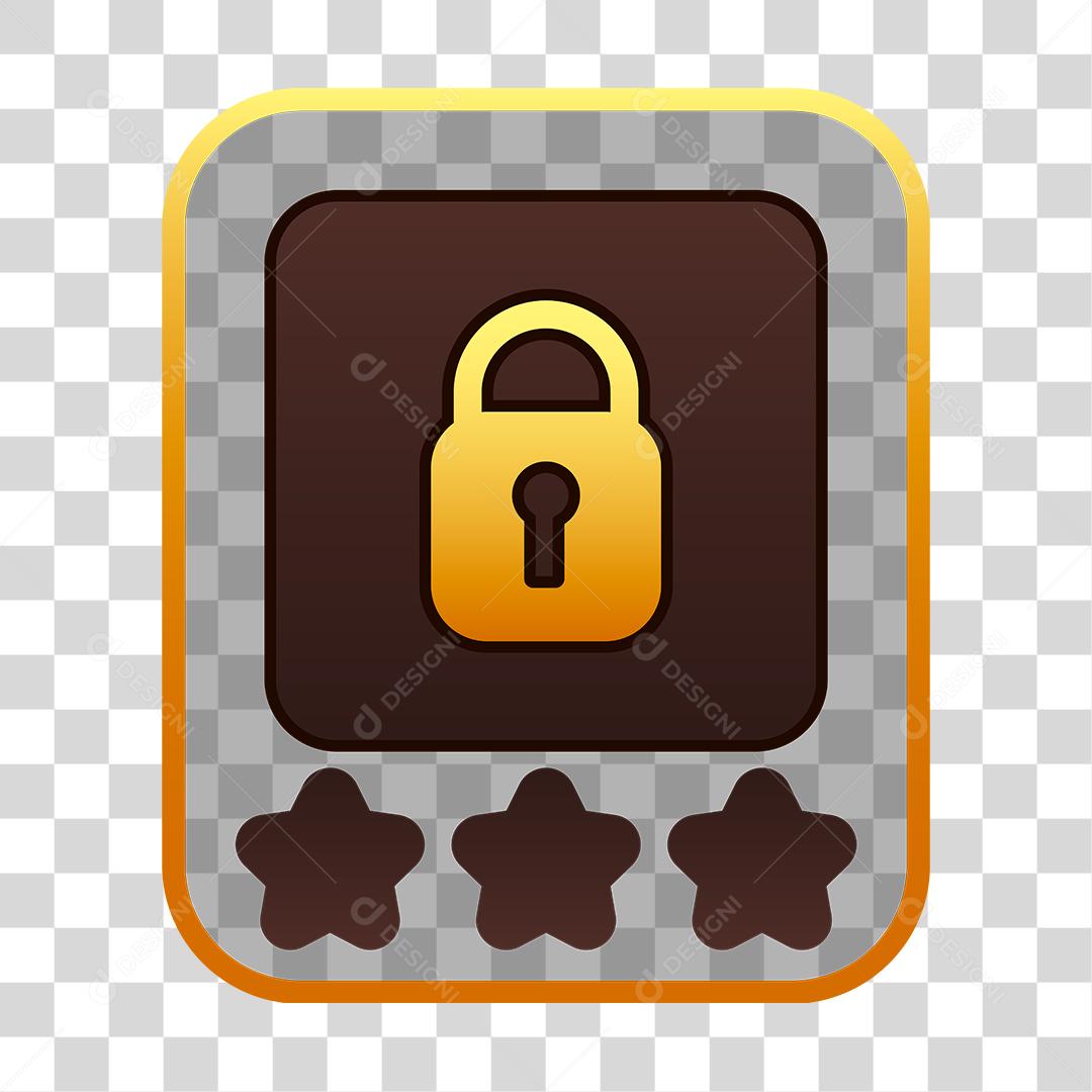 Desenho de cadeado templete de jogo