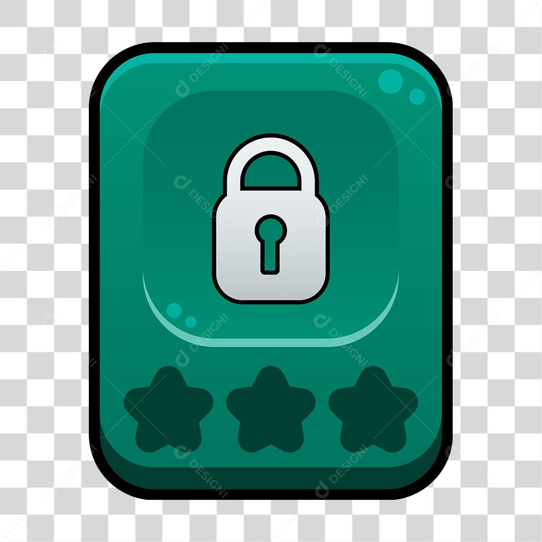 Desenho de cadeado templete de jogo