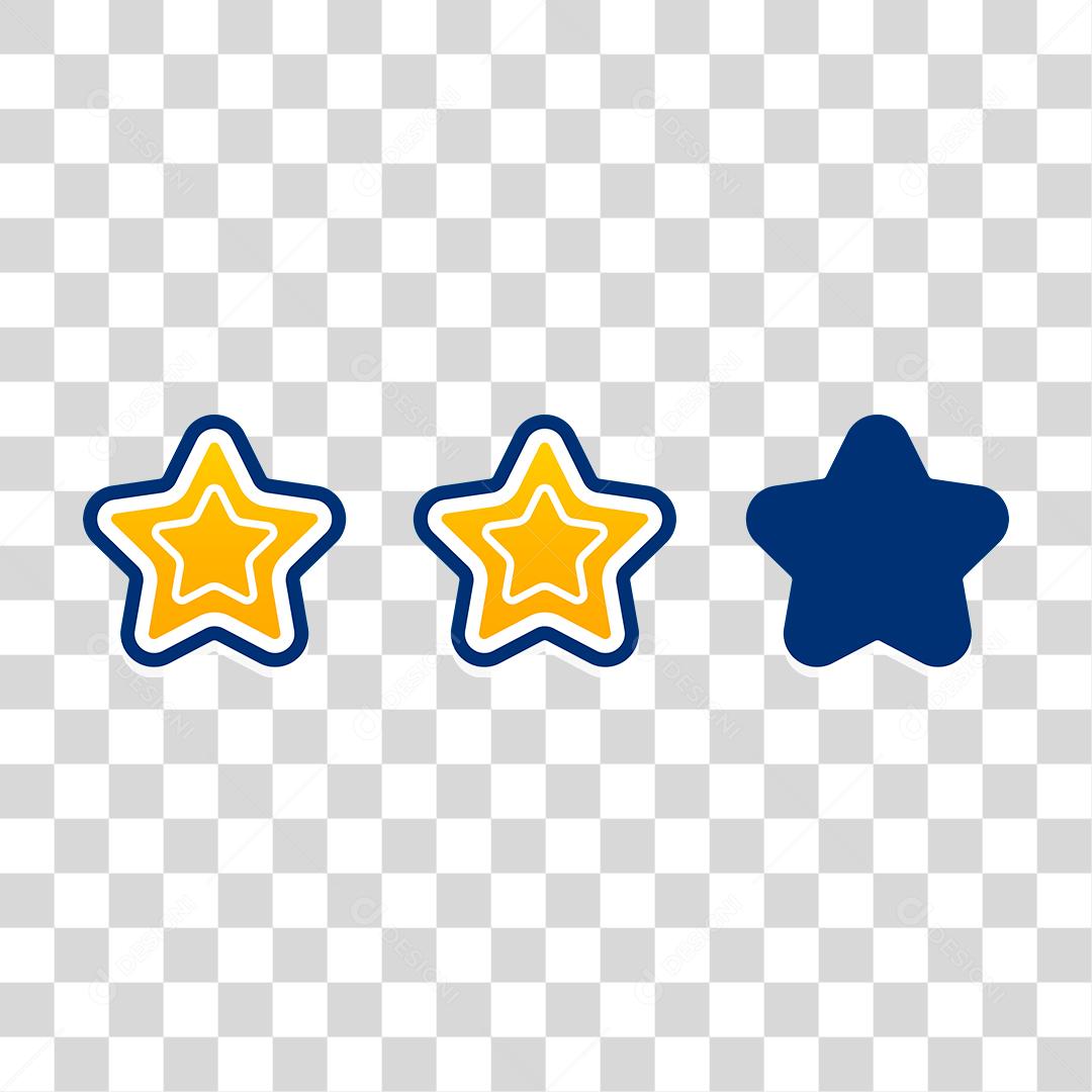 Desenho estrelas png transparente dourado