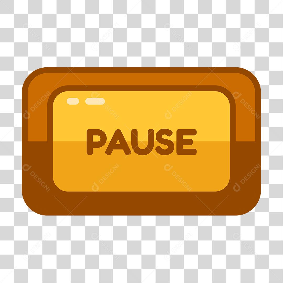 Desenho de botão escirito pause