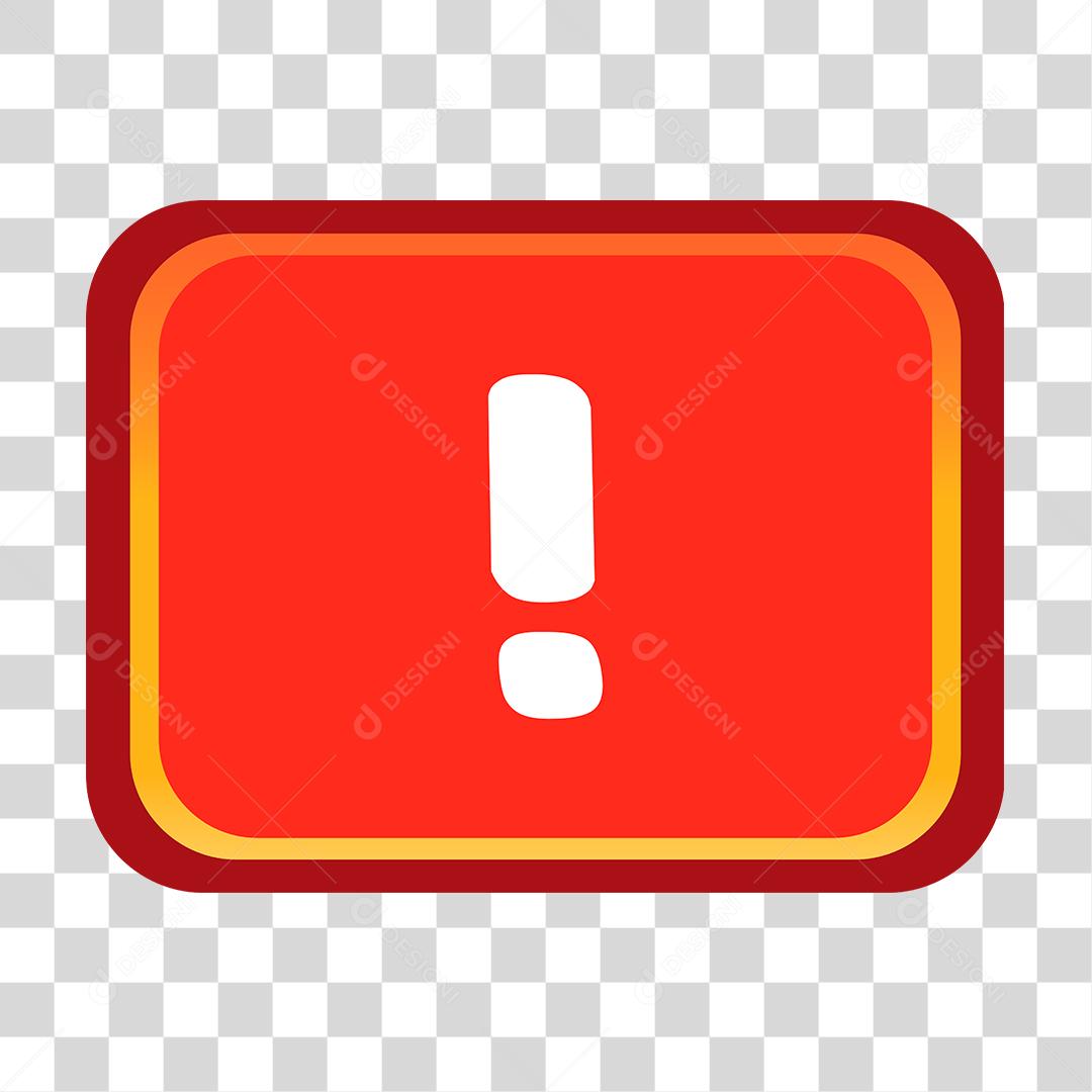 Desenho de botão de esclamação