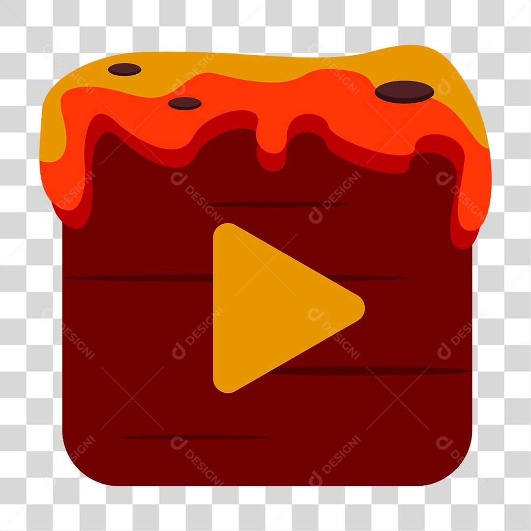 Desenho de botão Templete de jogo