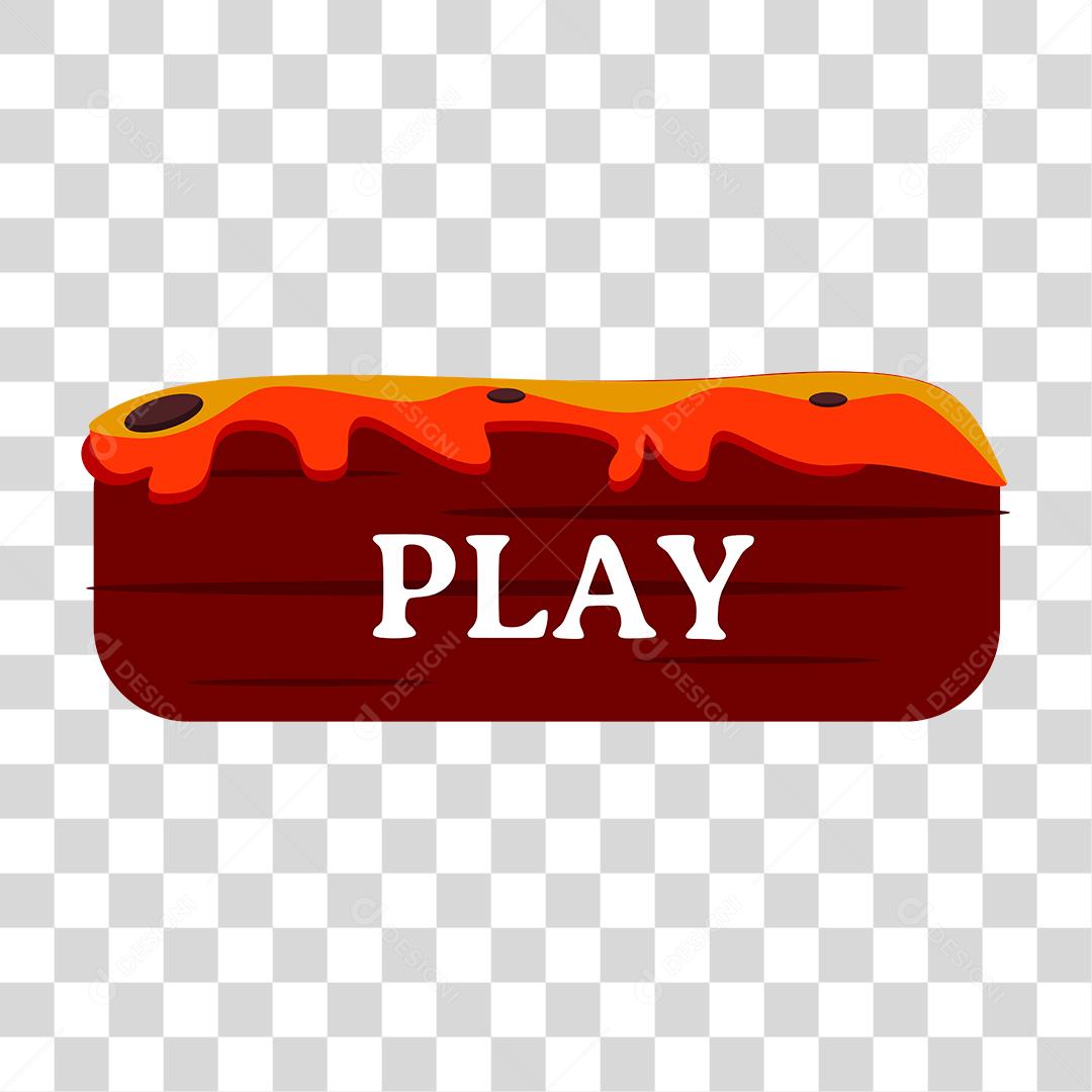 Desenho de botão Templete de jogo