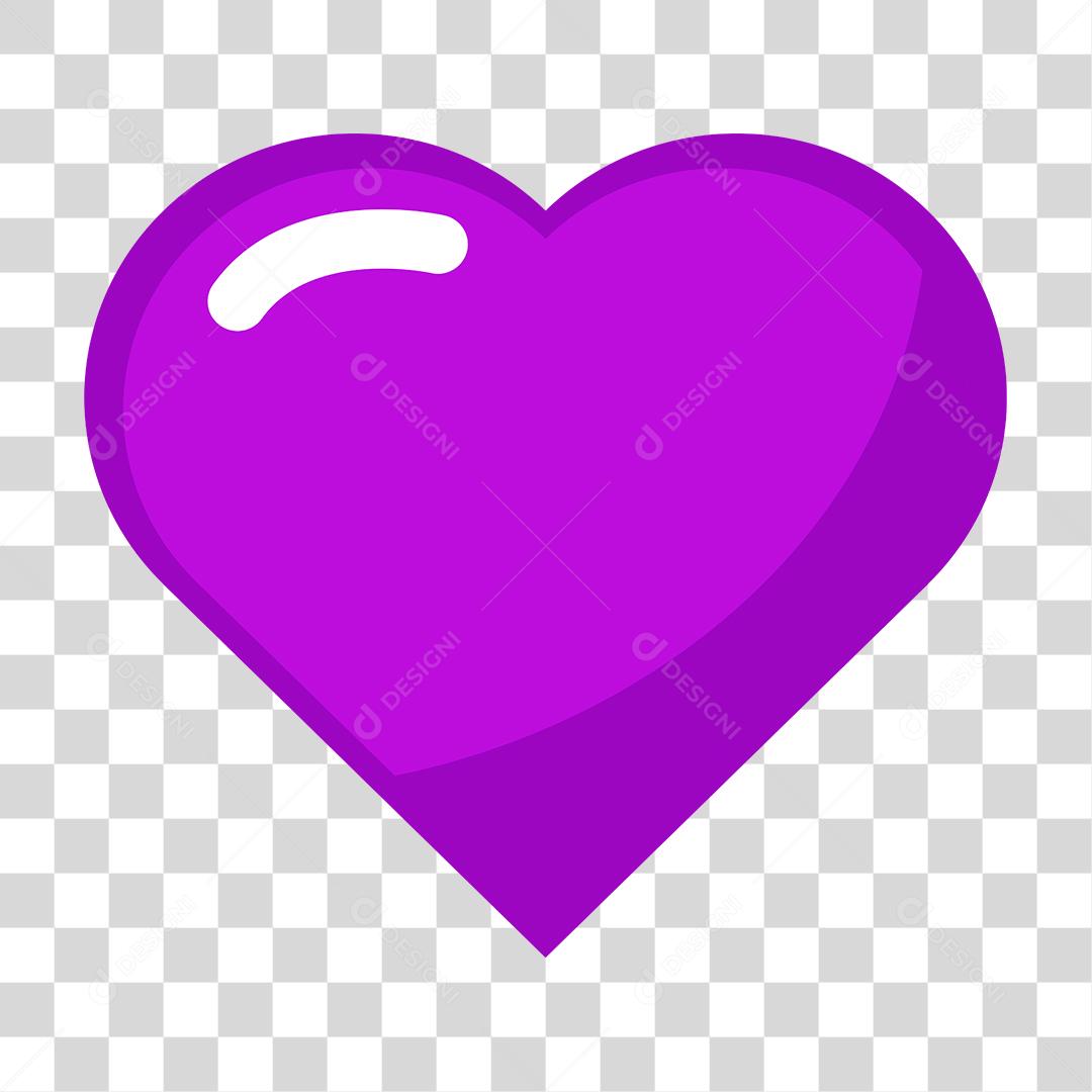 Desenho de coração roxo