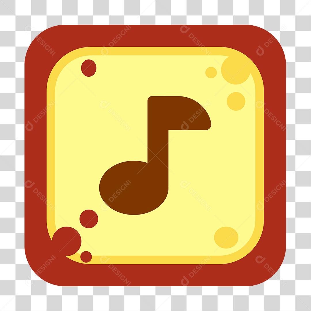 Desenho de botão Templete de jogo música