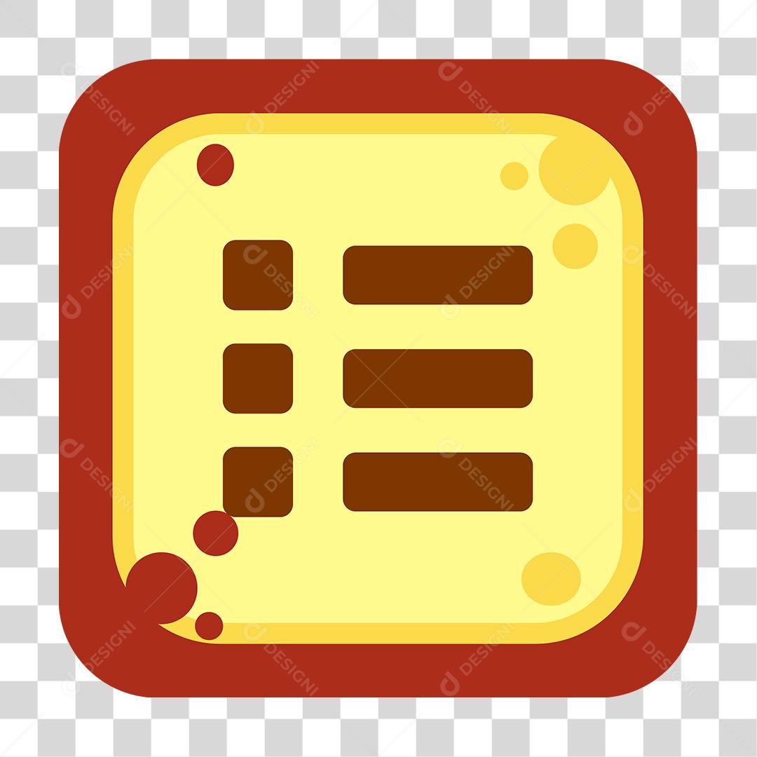 Desenho de botão Templete de jogo