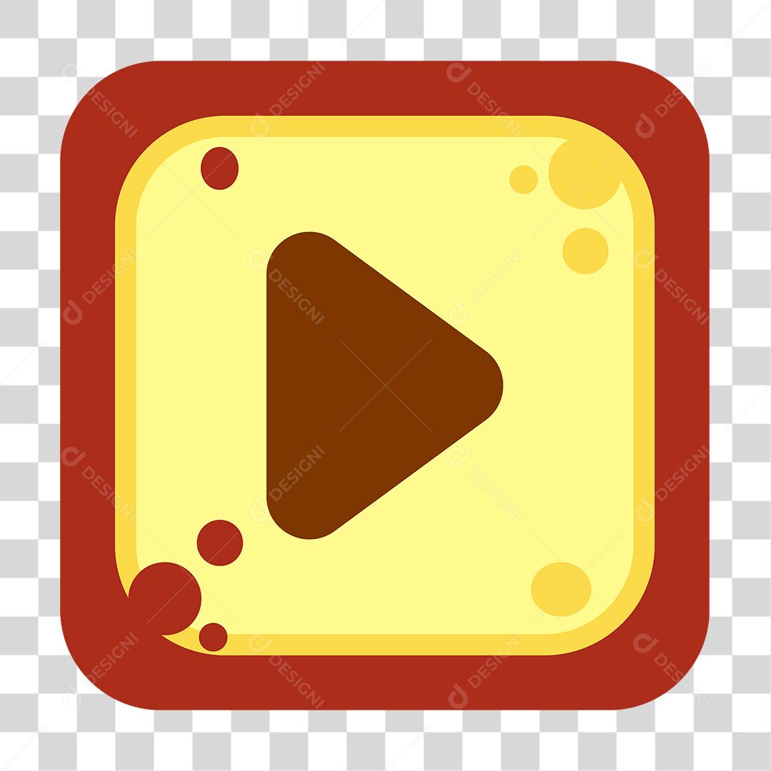 Desenho de botão Templete de jogo