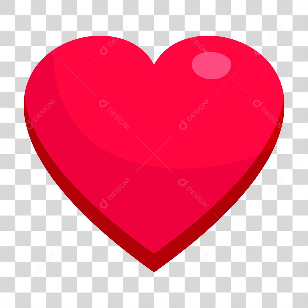 Desenho de coração vermelho