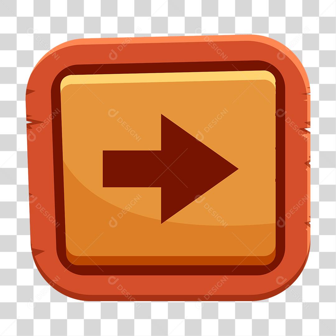 Desenho de botão Templete Jogo selincioso seta para o lado