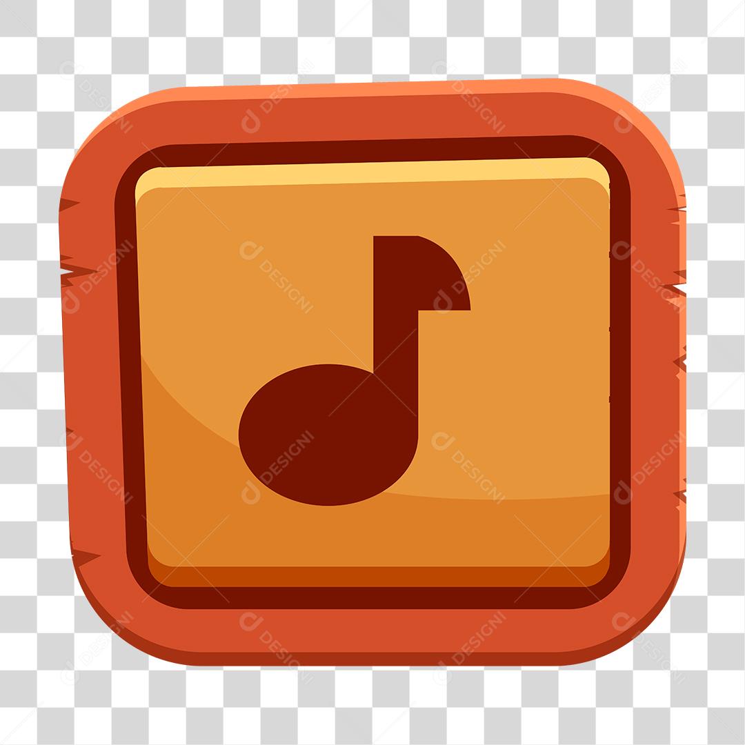 Desenho de botão de Música
