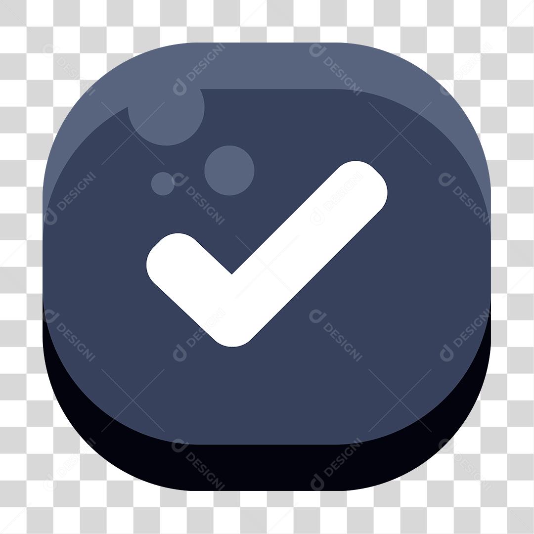 Desenho de botão de V verificação