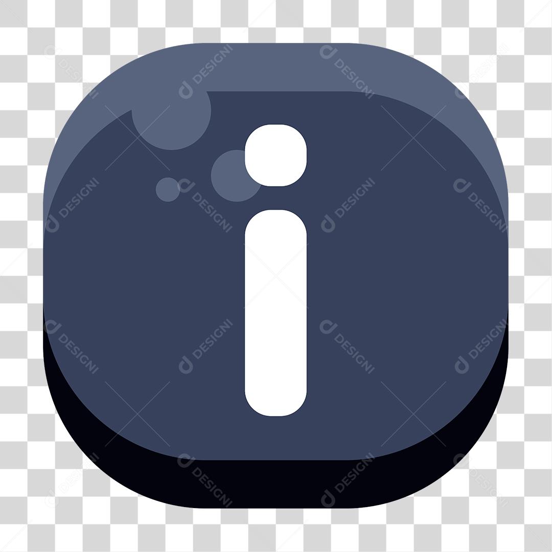 Desenho de botão de I informação