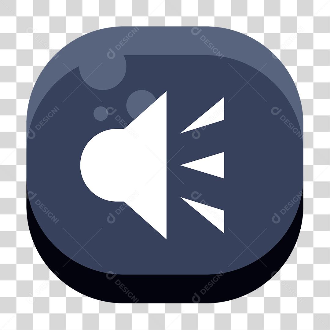 Desenho de botão de som