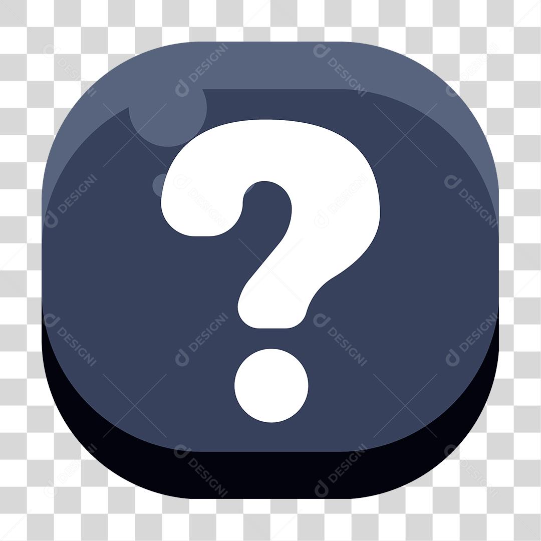 Desenho de botão de Interrogação