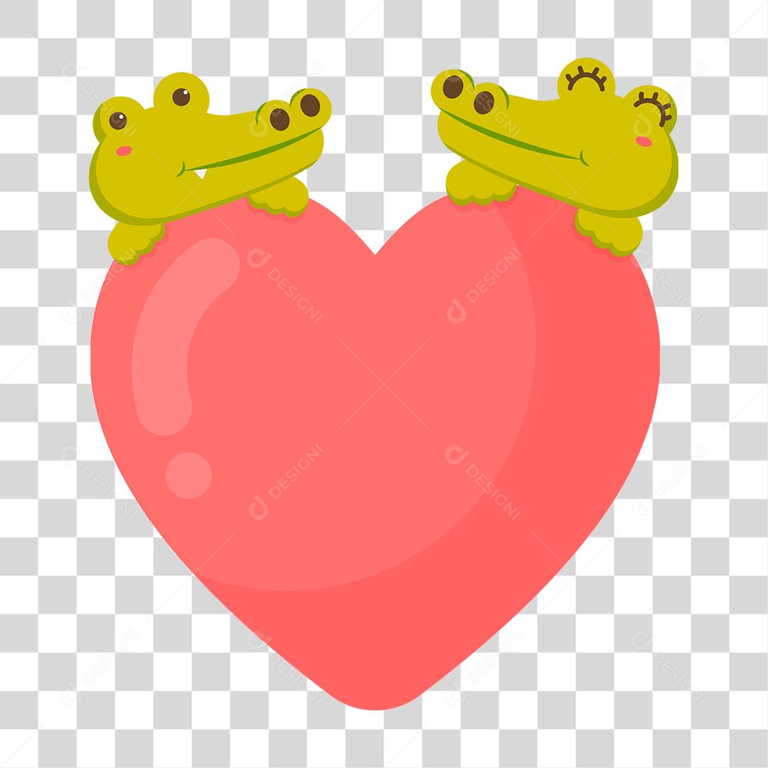 Desenho de jacaré animal Conceito casal de animais apaixonados