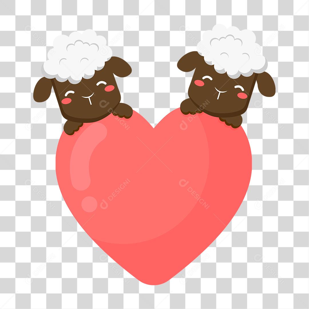 Desenho de ovelhas animal Conceito casal de animais apaixonados