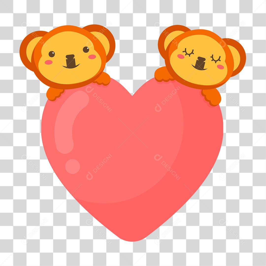 Desenho de animal Conceito casal de animais apaixonados