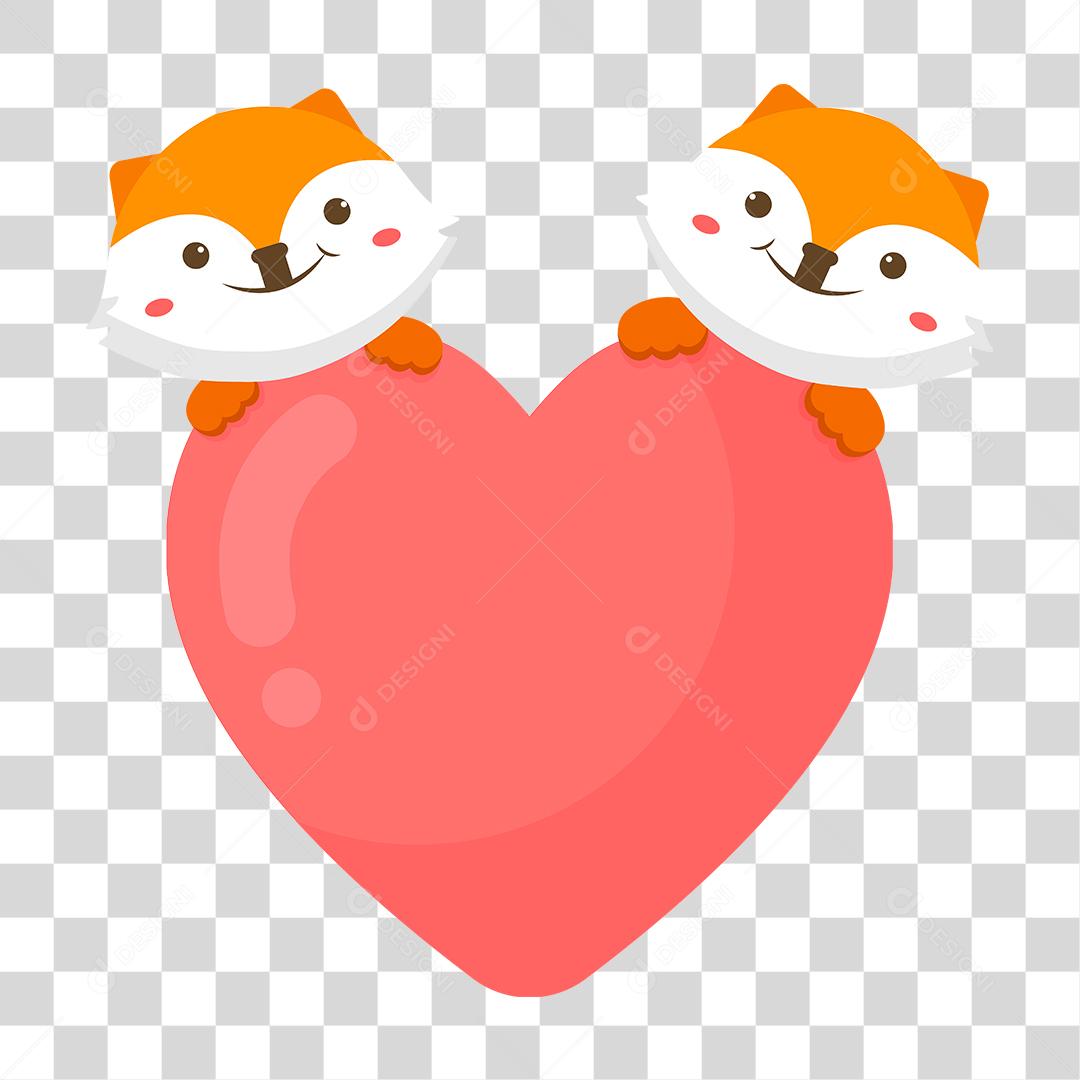 Desenho de animal Conceito casal de animais apaixonado