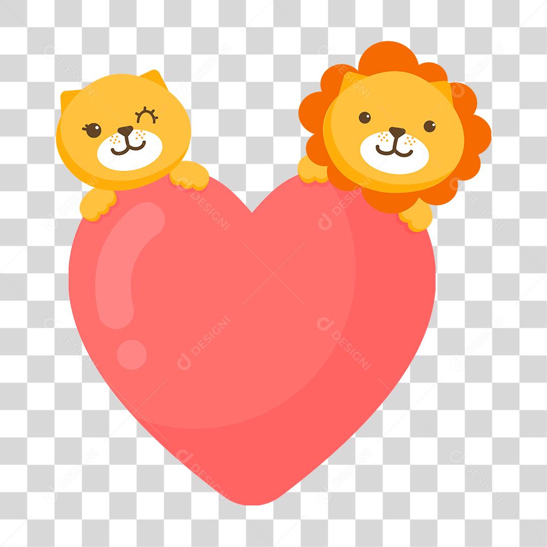 Desenho de animal  Conceito casal de animais apaixonados