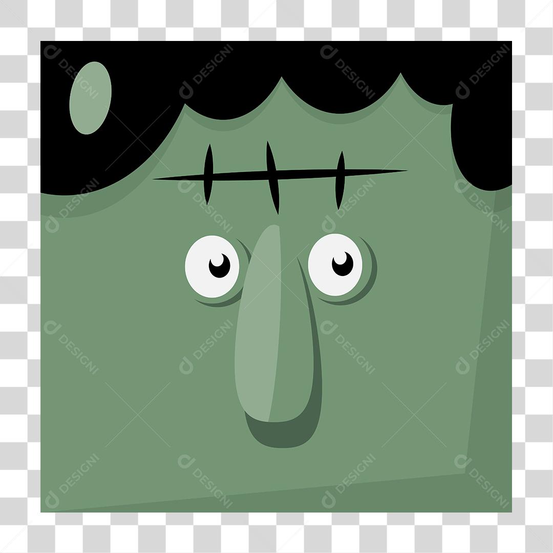 desenho em formato quadrado com tema Halloween