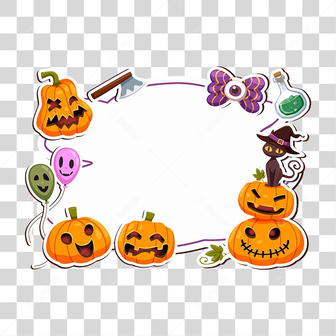 Desenho com tema de Halloween com espaço para texto