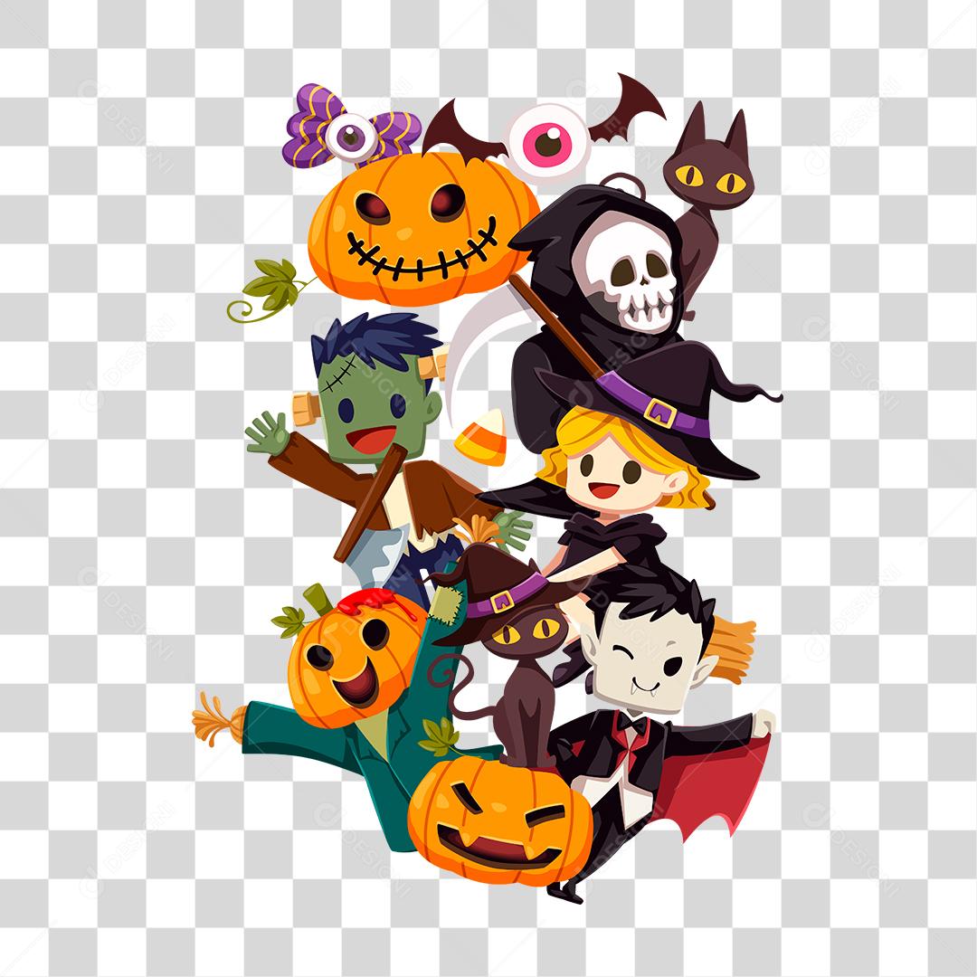 Desenho com tema de Halloween