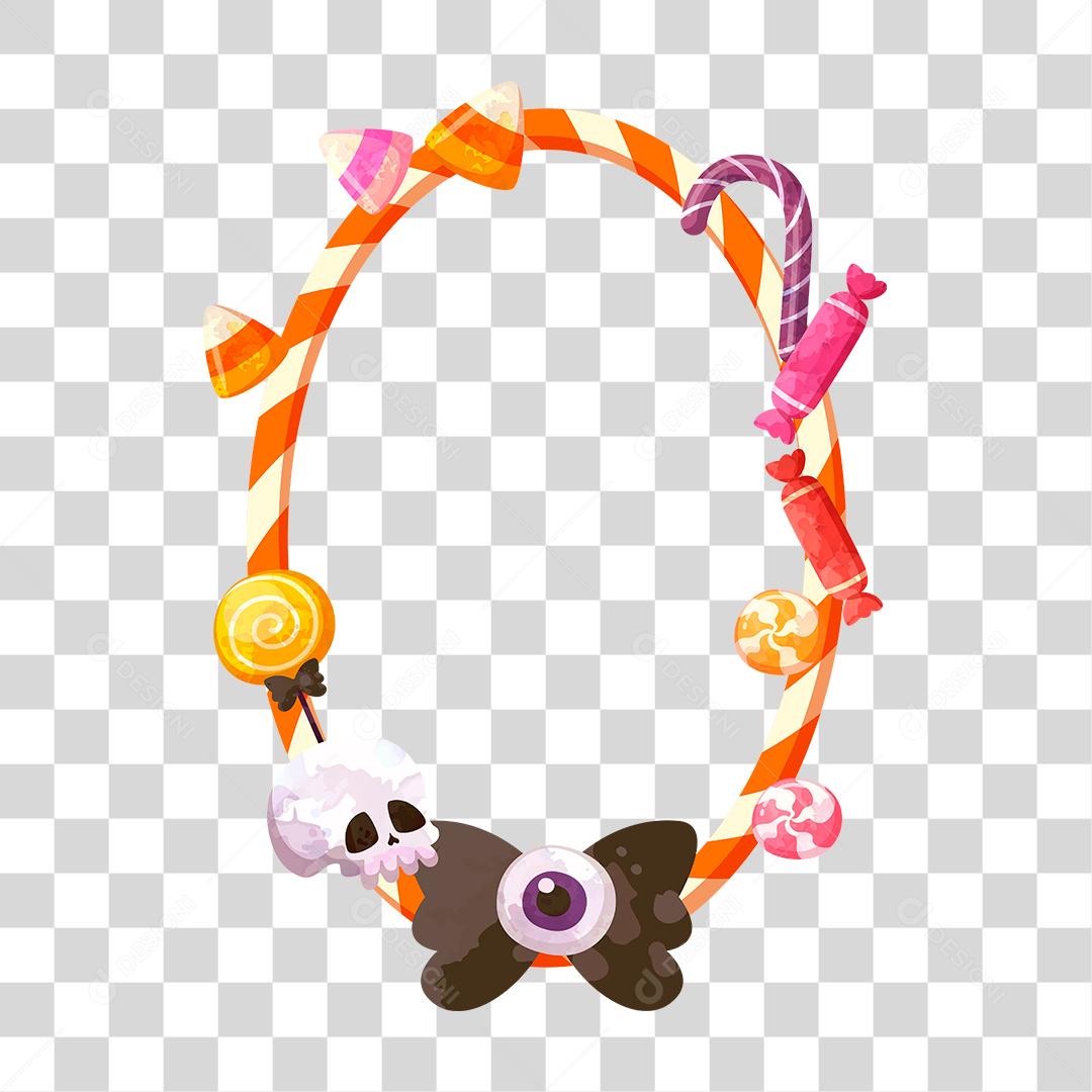 Desenho com tema de Halloween com espaço para texto