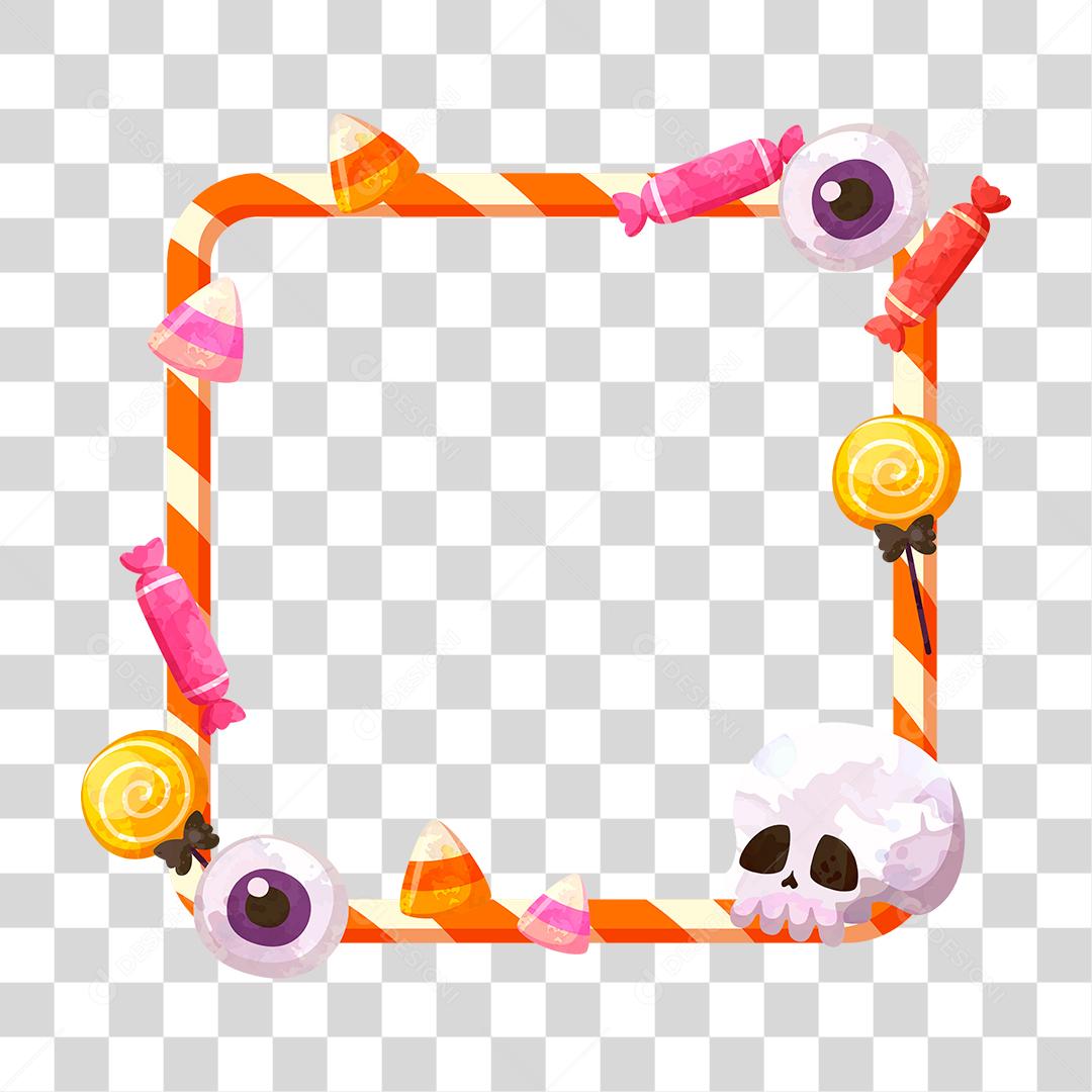 Desenho com tema de Halloween com espaço para texto