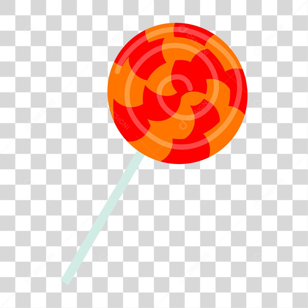 Desenho de um pirulito colorido